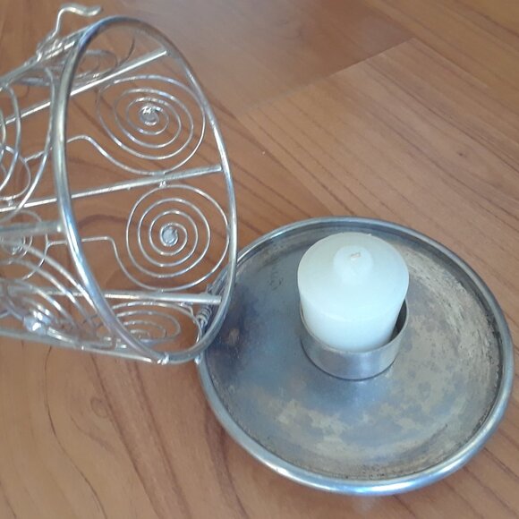 Silver Metal Christmas Tree Candle Holder - Picture 6 of 12